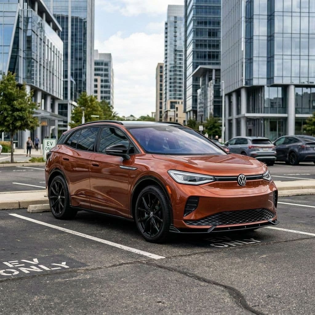 Volkswagen ID.4 with Copper paint job - AI generated preview