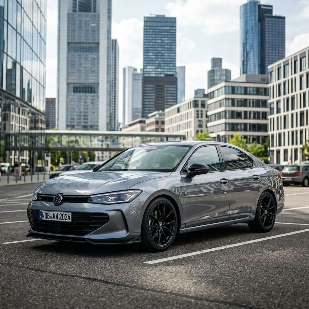 Volkswagen Passat with Silver paint job - AI generated preview