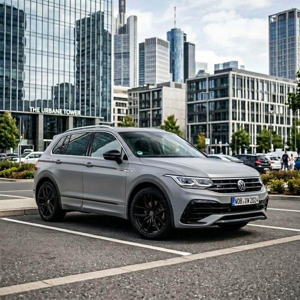 Volkswagen Tiguan with Nardo Grey paint job - AI generated preview