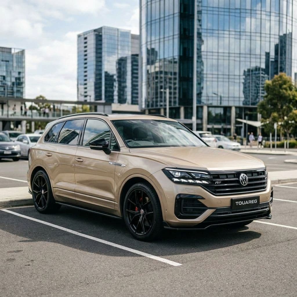 Volkswagen Touareg with Champagne paint job - AI generated preview