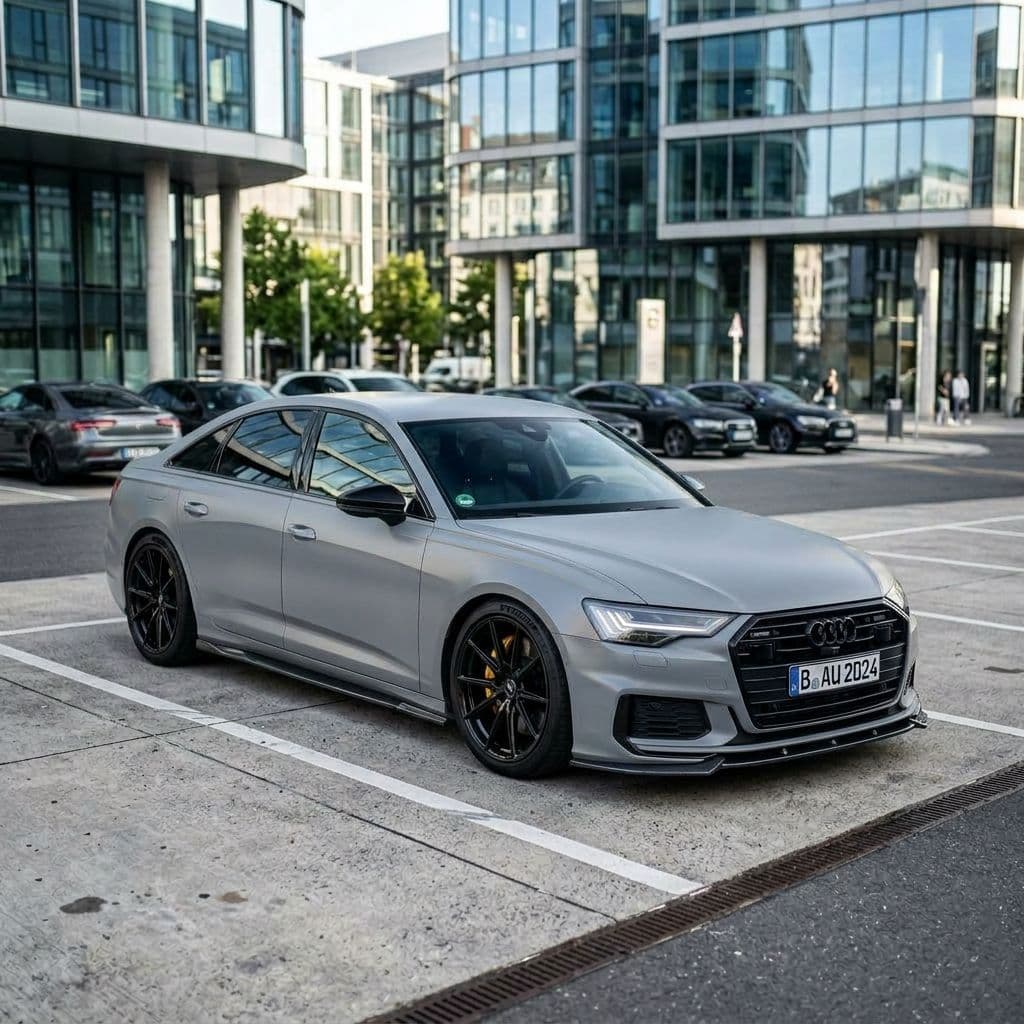 Audi A6 with Nardo Grey paint job - AI generated preview