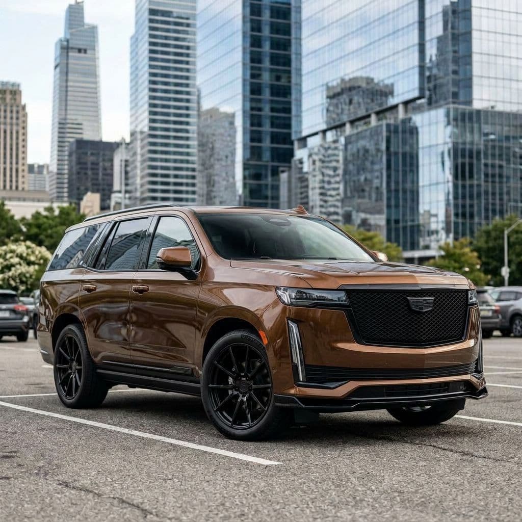 Cadillac Escalade with Bronze paint job - AI generated preview