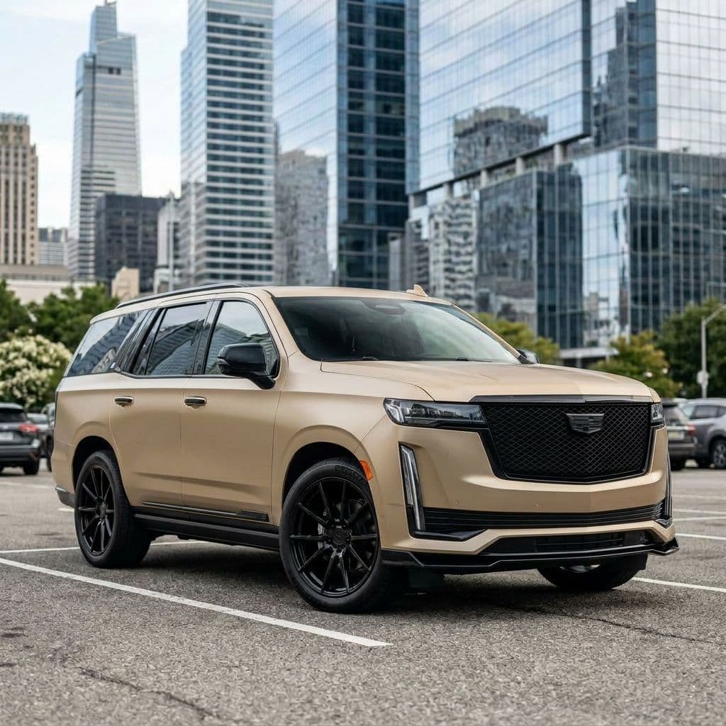 Cadillac Escalade with Champagne paint job - AI generated preview