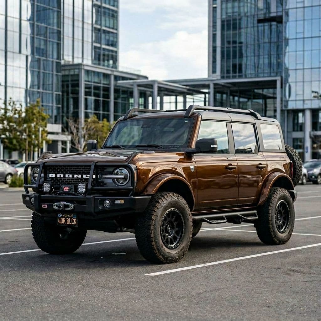 Ford Bronco with Bronze paint job - AI generated preview