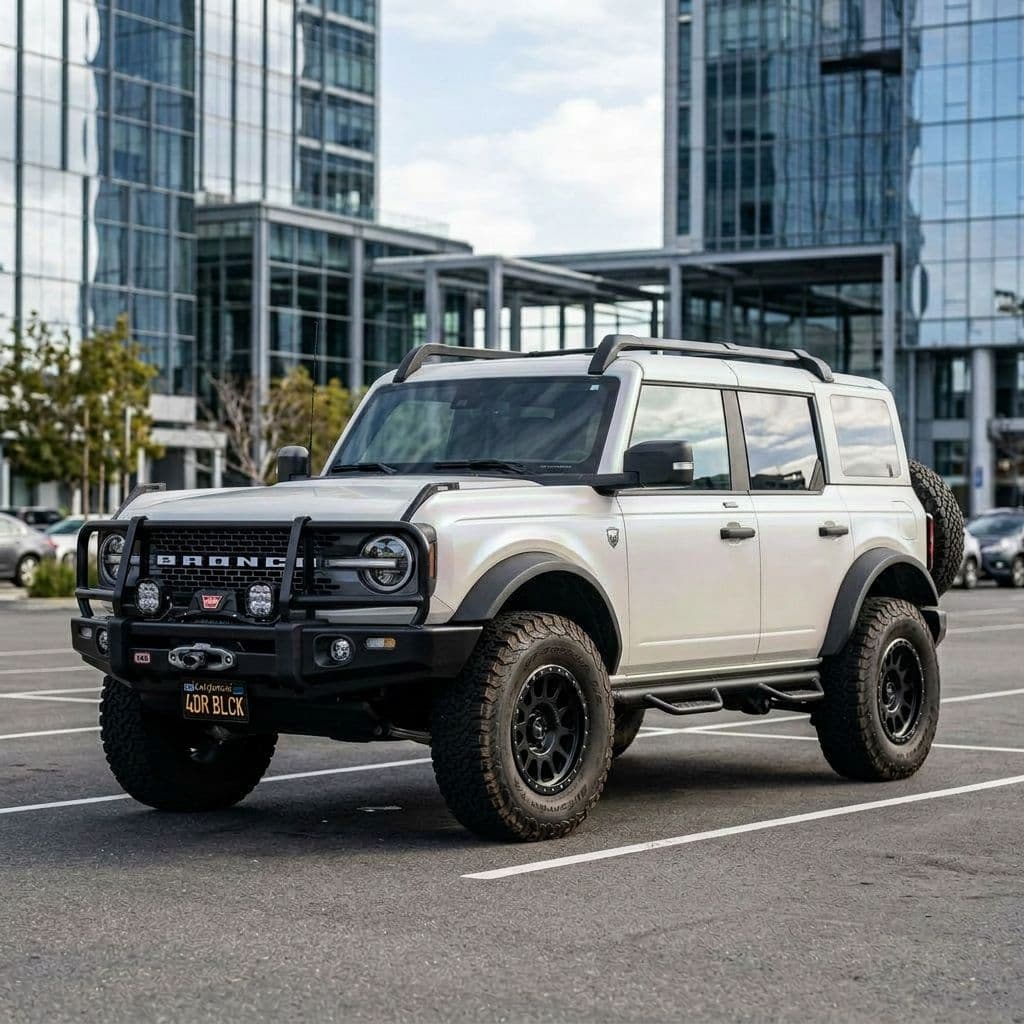 Ford Bronco with Pearl White paint job - AI generated preview