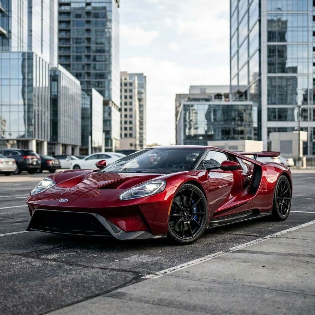 Ford GT with Candy Red paint job - AI generated preview