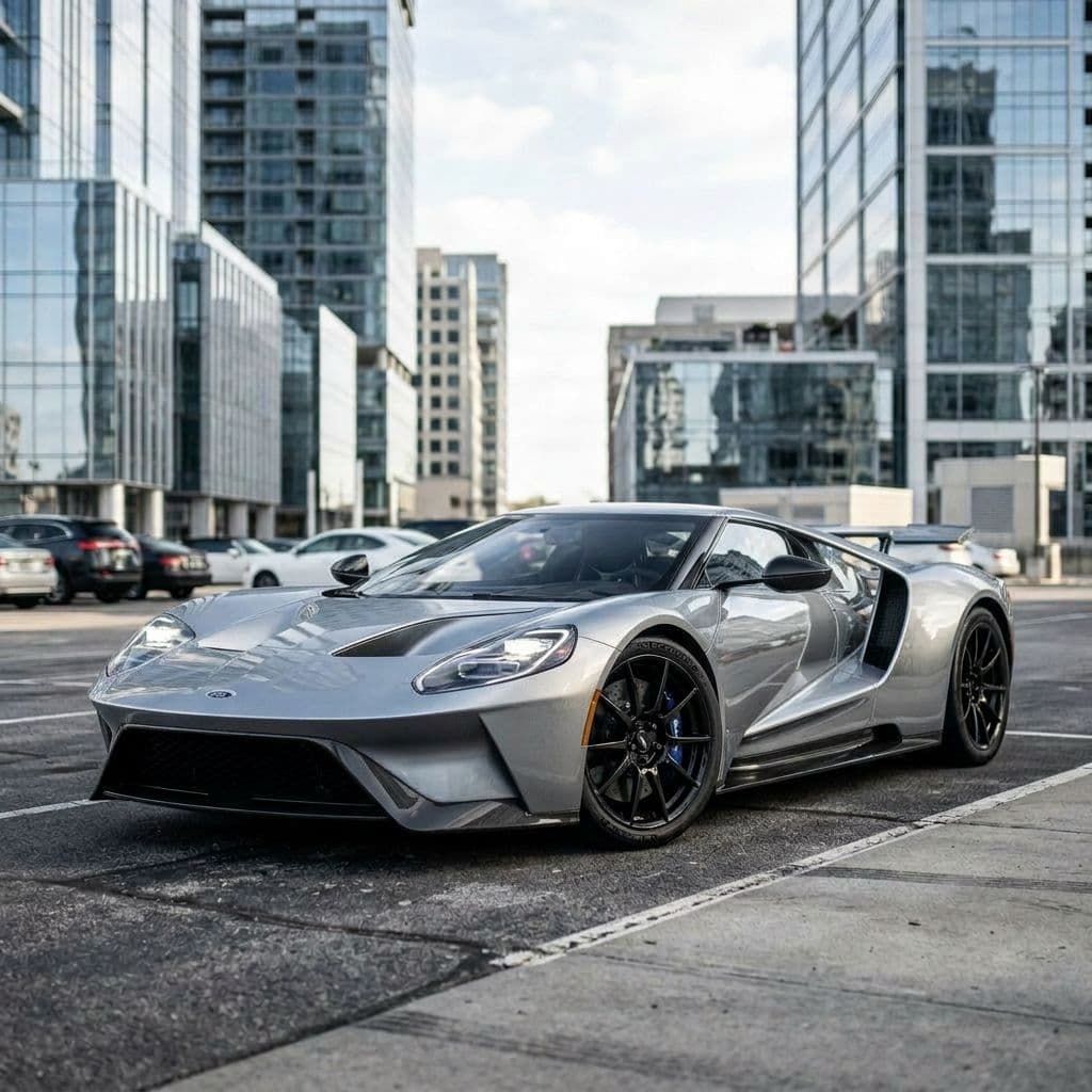 Ford GT with Silver paint job - AI generated preview
