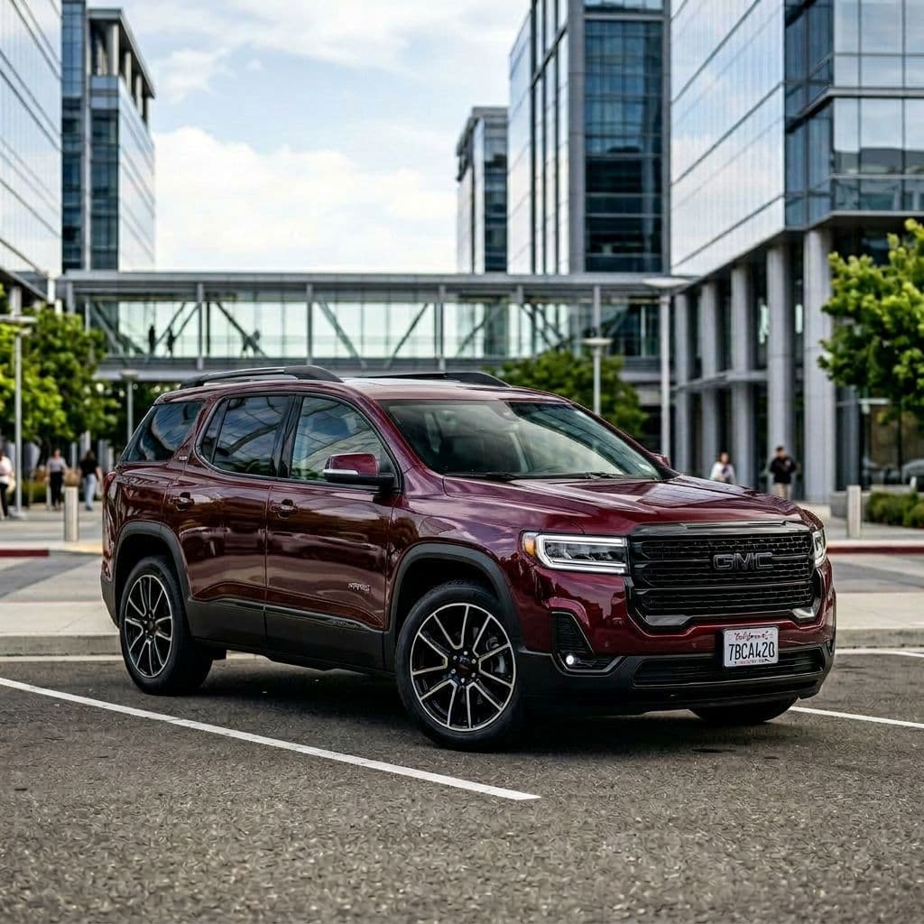 GMC Acadia with Burgundy paint job - AI generated preview