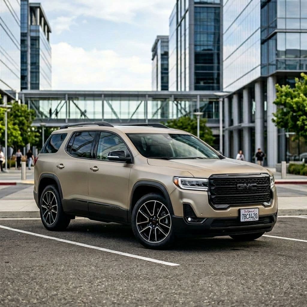 GMC Acadia with Champagne paint job - AI generated preview