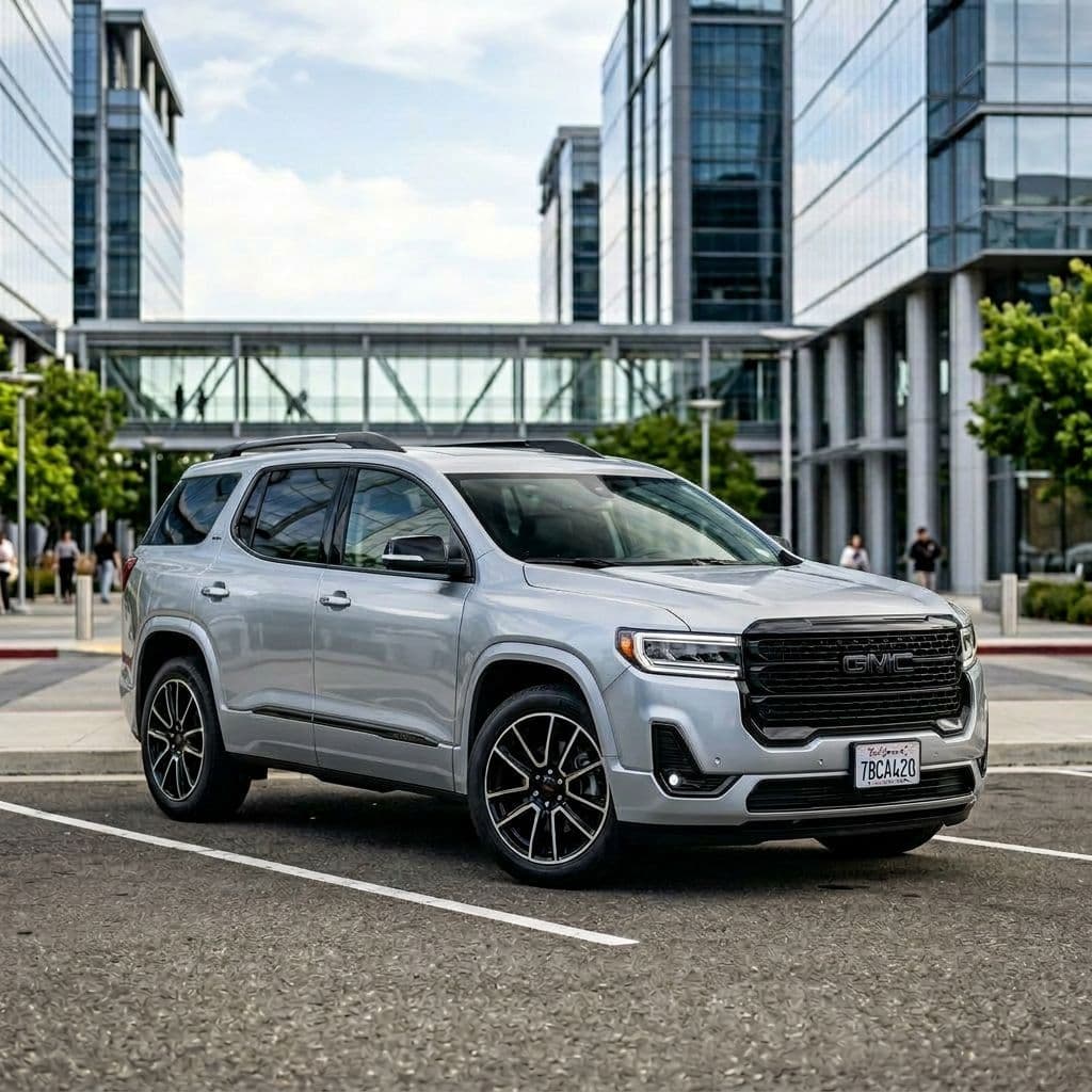 GMC Acadia with Silver paint job - AI generated preview