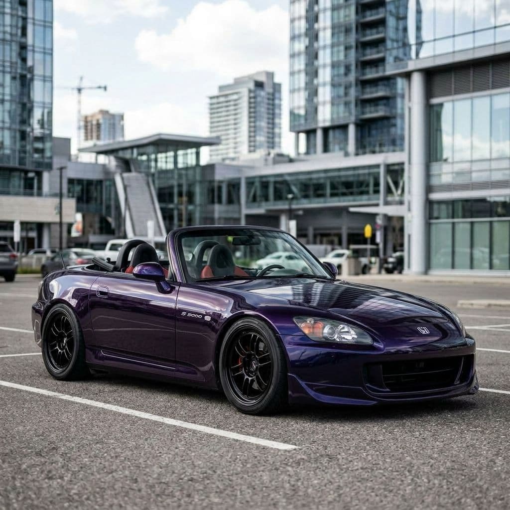 Honda S2000 with Midnight Purple paint job - AI generated preview
