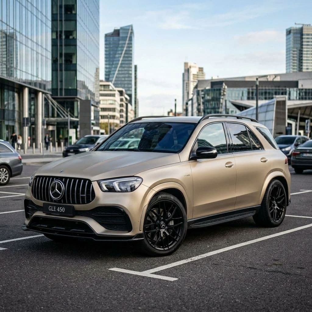 Mercedes-Benz GLE with Champagne paint job - AI generated preview