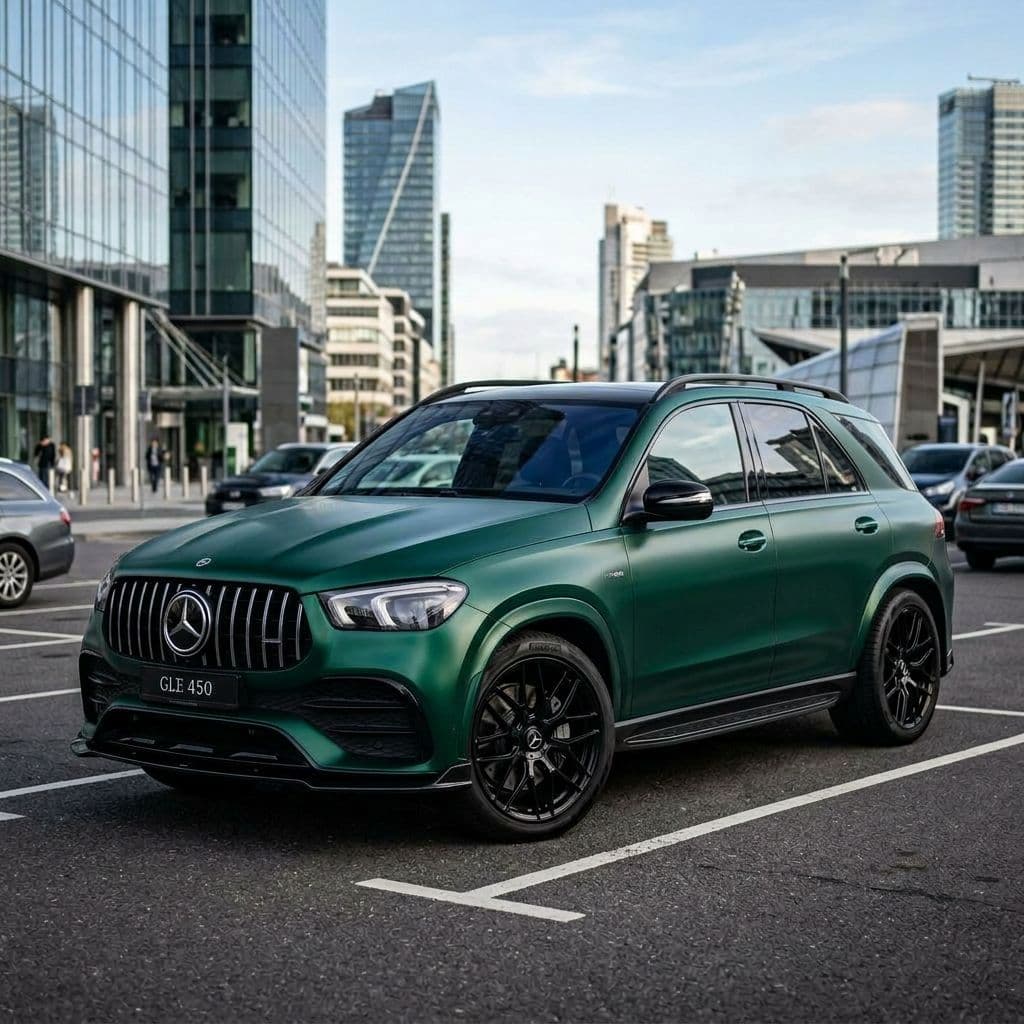 Mercedes-Benz GLE with Emerald paint job - AI generated preview
