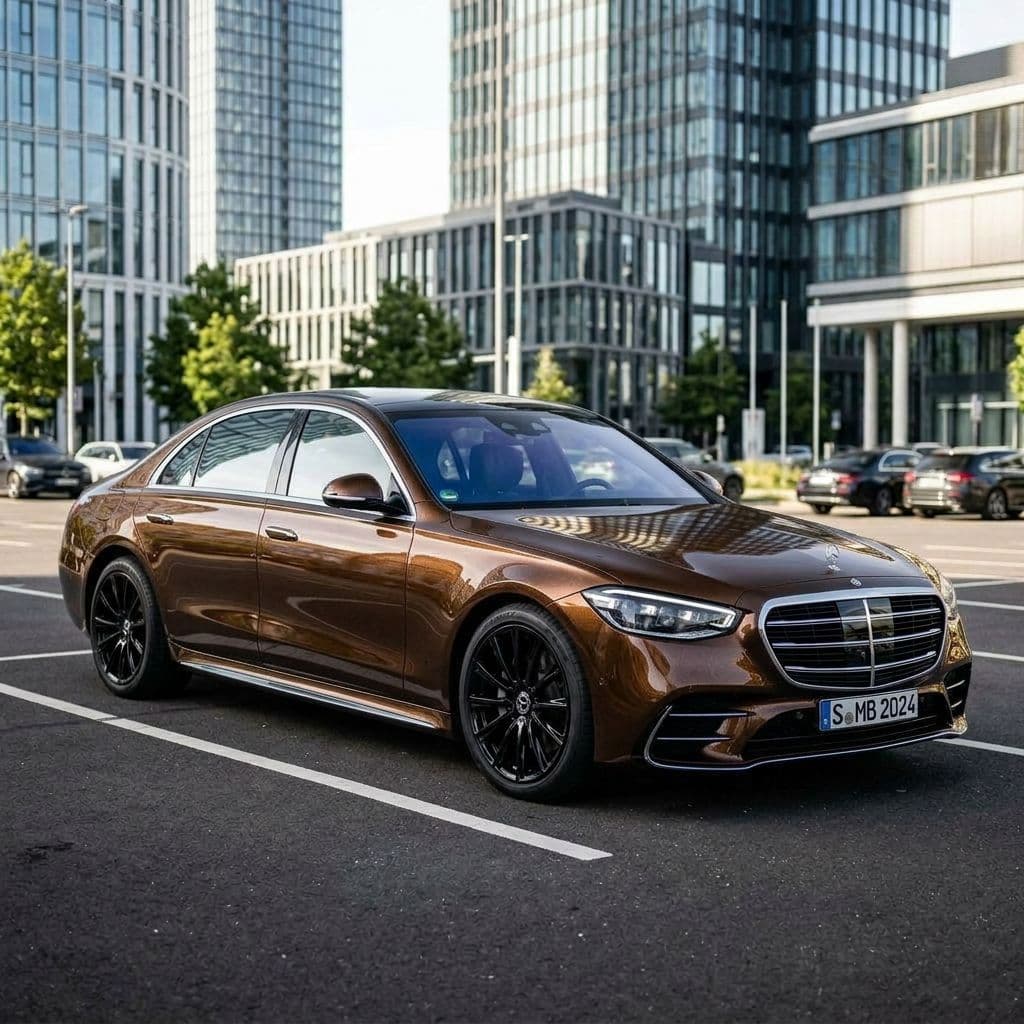 Mercedes-Benz S-Class with Bronze paint job - AI generated preview