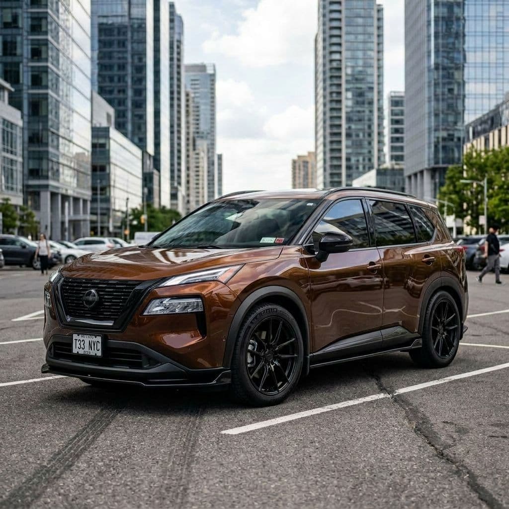 Nissan Rogue with Bronze paint job - AI generated preview