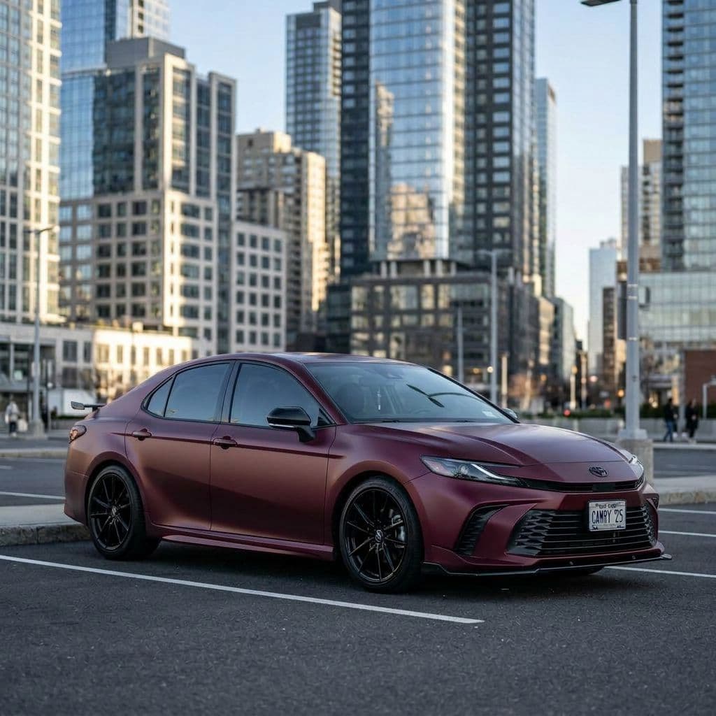 Toyota Camry with Burgundy paint job - AI generated preview