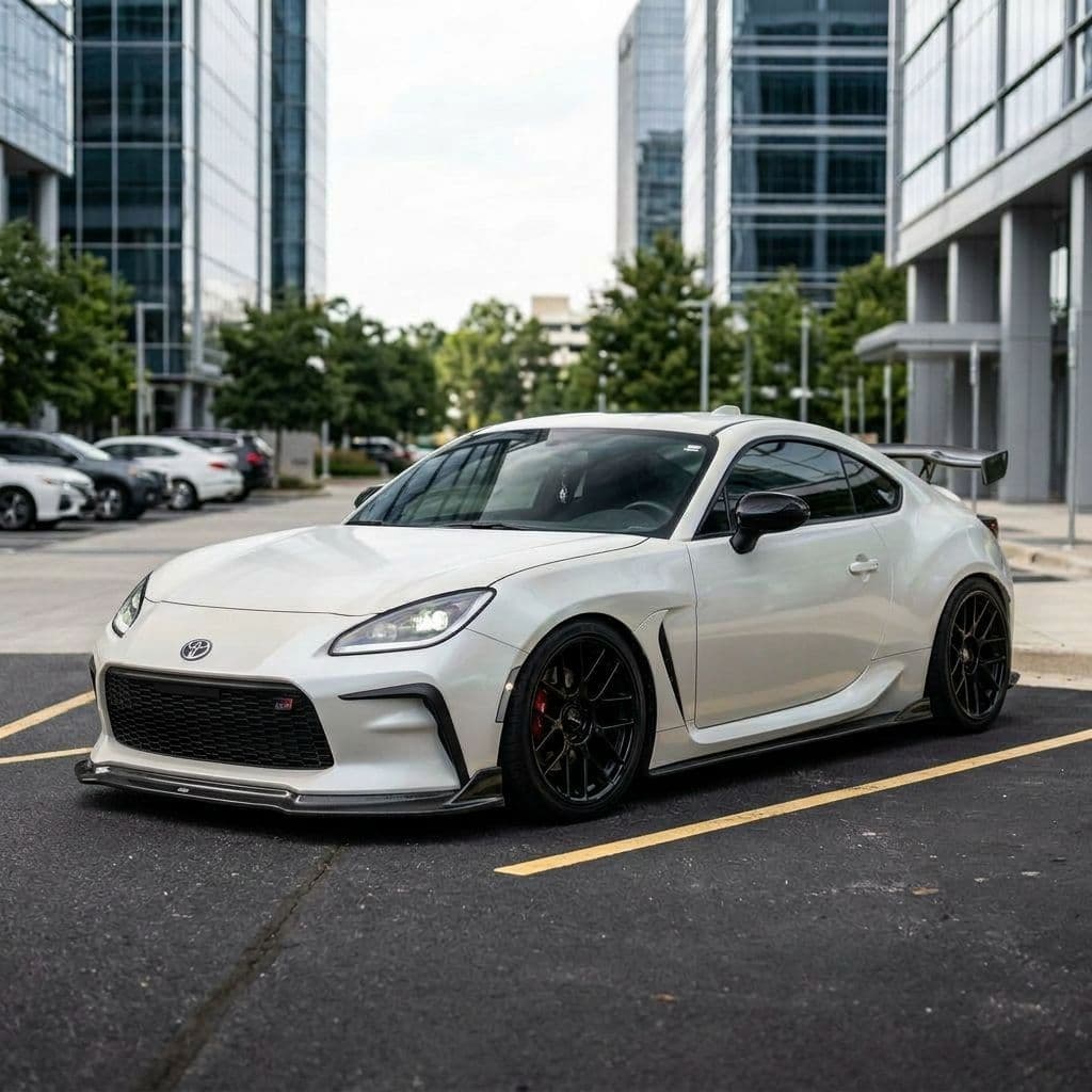 Toyota GR86 with Pearl White paint job - AI generated preview