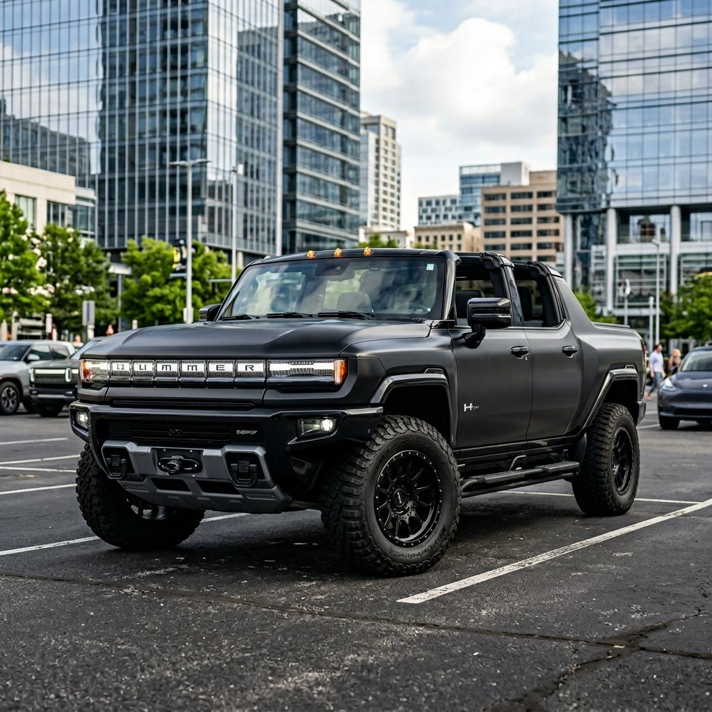 AI Paint Job Preview for GMC Hummer EV Pickup - Visualize Any Color